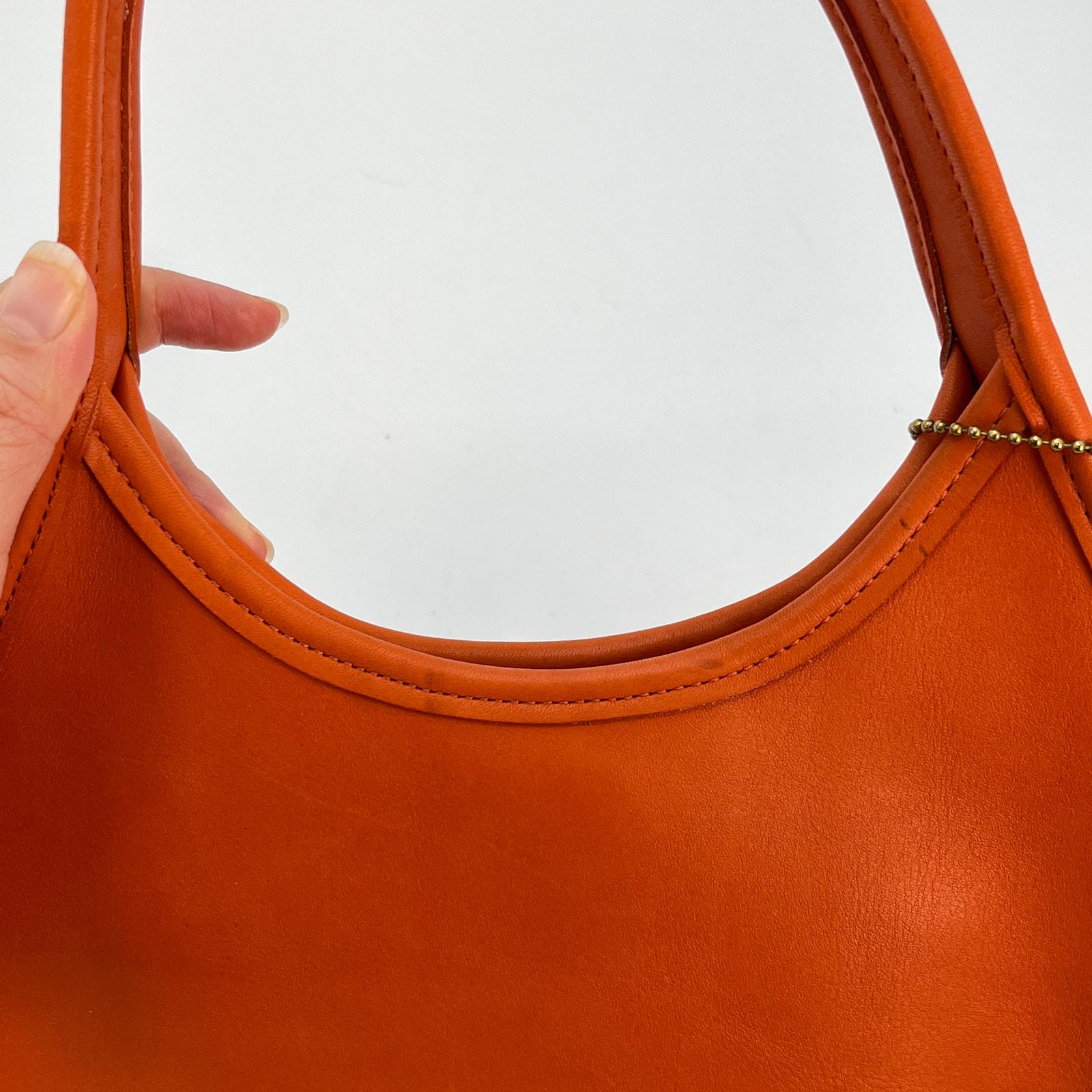 Vintage Coach 9027 Ergo Mini Satchel Bag Tangerine USA 1997
