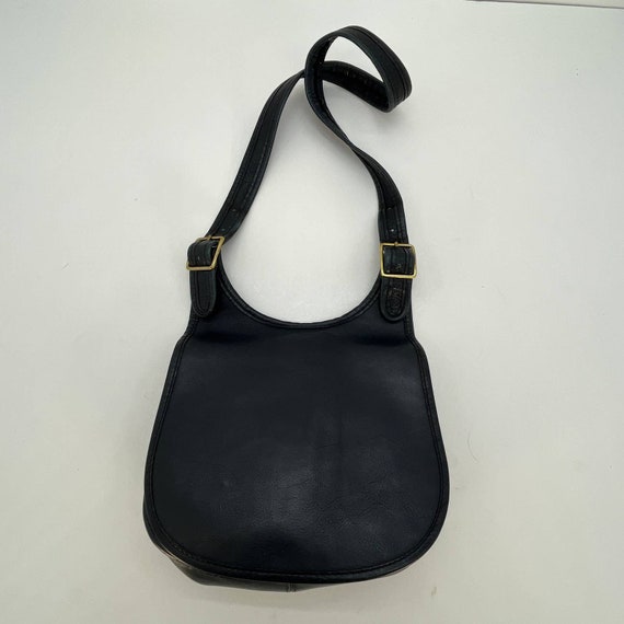 Vintage Coach NYC Saddle Bag Small 9205 Navy - image 2