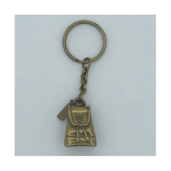 RARE Vintage Coach 7102 Brass Daypack Key Fob Keychain Etsy
