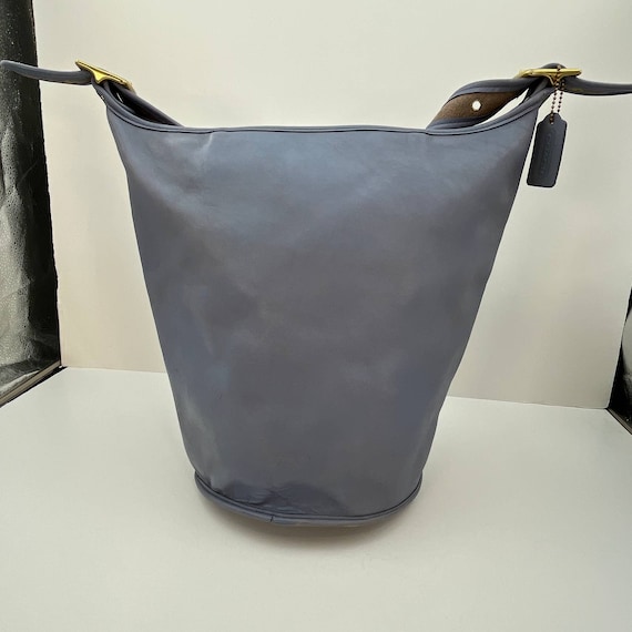 Vintage Coach XL Duffle Sac Feed Bag #9085 Periwi… - image 2