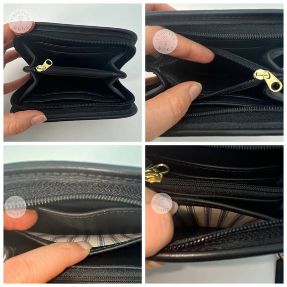 GetUSCart- Coach Women's Long Zip Around Wallet In Signature Canvas (Black  Smoke - Black)