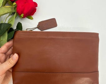 Vintage Coach Cosmetic Case Large 7172 British Tan USA 1990s