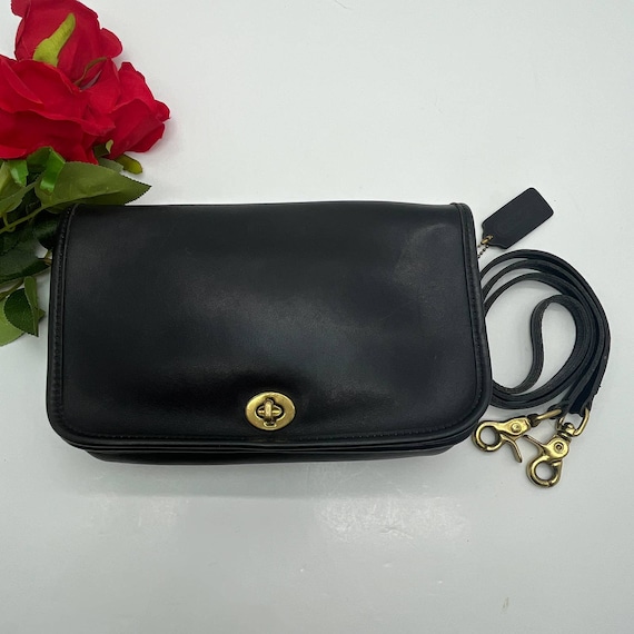 Vintage Coach Black Leather Crossbody Mini Top Handle Bag – Mint Market