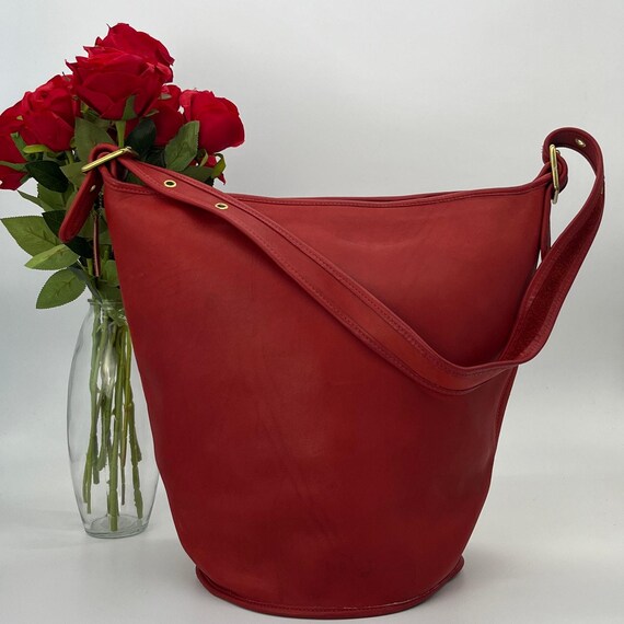 Vintage Coach XL Duffle Sac Feed Bag 9085 Red USA - Etsy