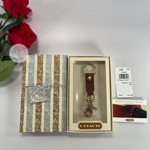 新品 VINTAGE COACH CLASSIC KEY FOB オールドコーチ NWT Camel Vintage Coach Classic Leather Key Fob 7210 - Etsy