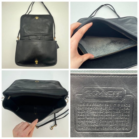 Vintage Coach NYC Early Convertible Clutch Double Strap 9320 Black 1980s Etsy