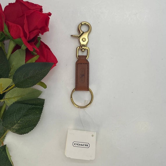 NEW Vintage Coach Trigger Snap Key Fob 7212 British Tan 