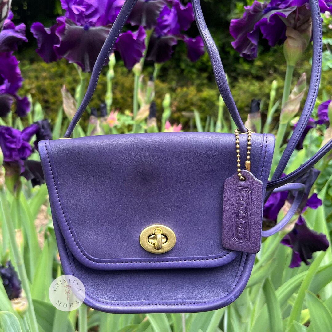 バッグ Vintage Coach Mini Bag in Purple Leather il_1080xN.7091311681_fns8.jpg