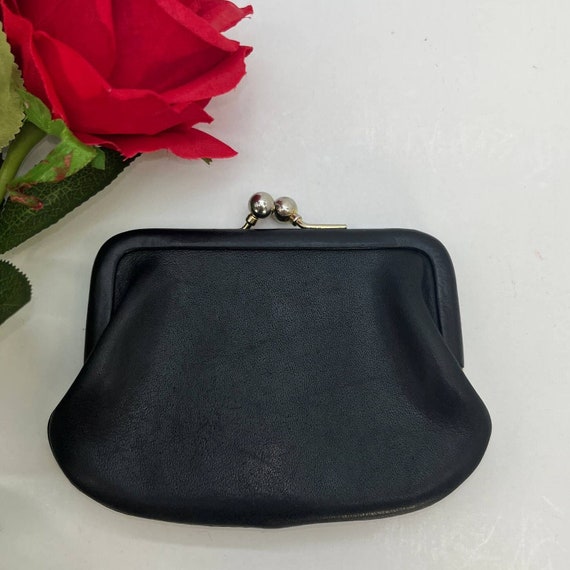 Vintage Coach Kisslock Coin Purse Black 