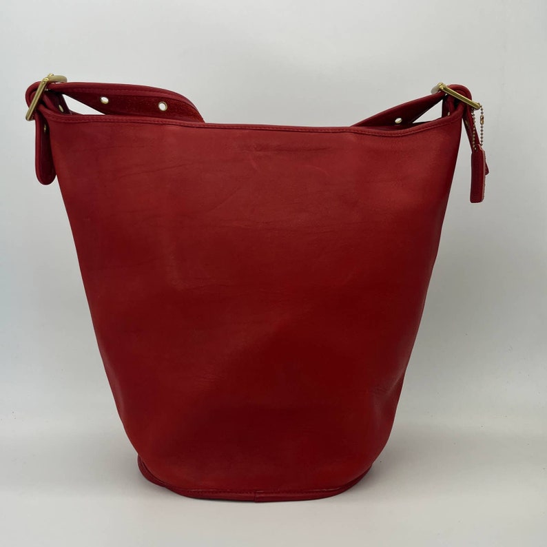 Vintage Coach XL Duffle Sac Feed Bag 9085 Red USA 1980's Etsy