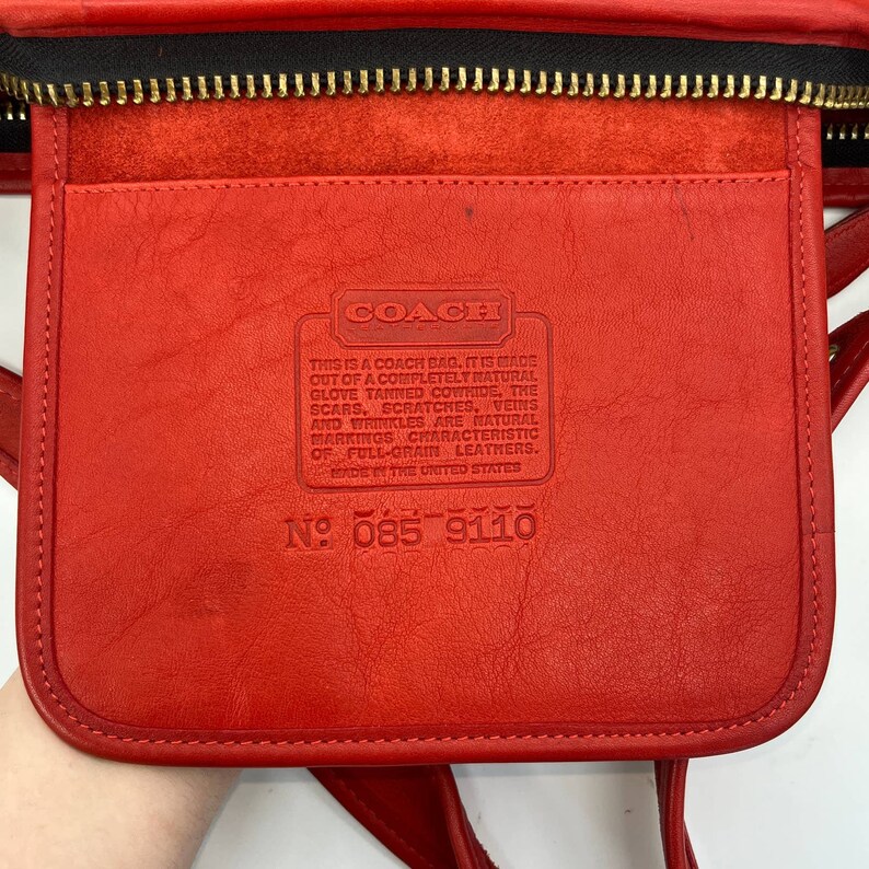 Vintage Coach XL Duffle Sac Feed Bag 9085 Red USA 1980's Etsy