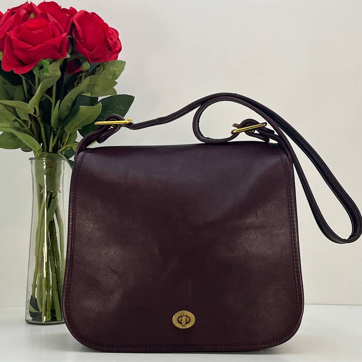 Burgundy Coach Bag - Etsy