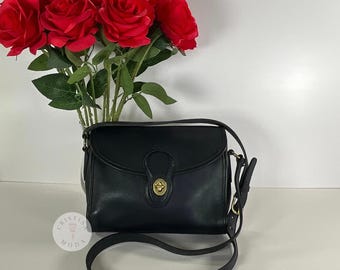 Vtg Coach Hampton Black Shoulder Bag 8A67 - Etsy