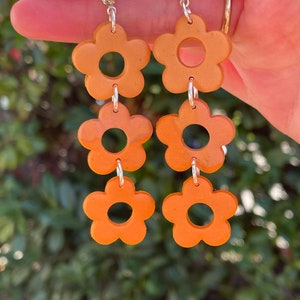 Colorful flower earrings best sale