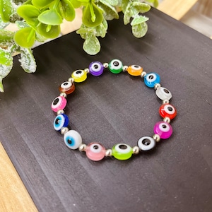Evil Eye Bracelet - Bracelets - Clay Bead Bracelet- Evil Eye Protection - Heishi Bracelet | Greek Classical antiquity | Protection