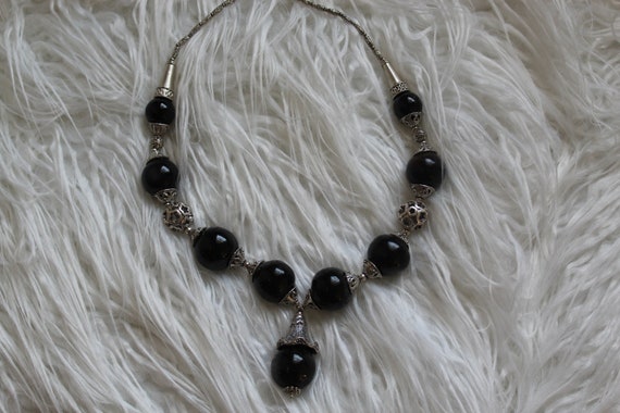 Black Onyx Natural stone necklace - image 5