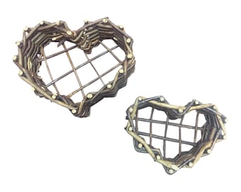 Grapevine Heart Basket Set