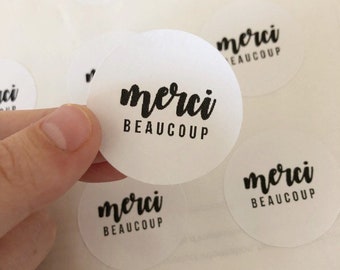 merci beaucoup stickers
