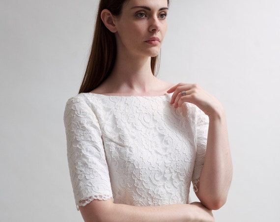 Vintage 1960's full length lace dress.