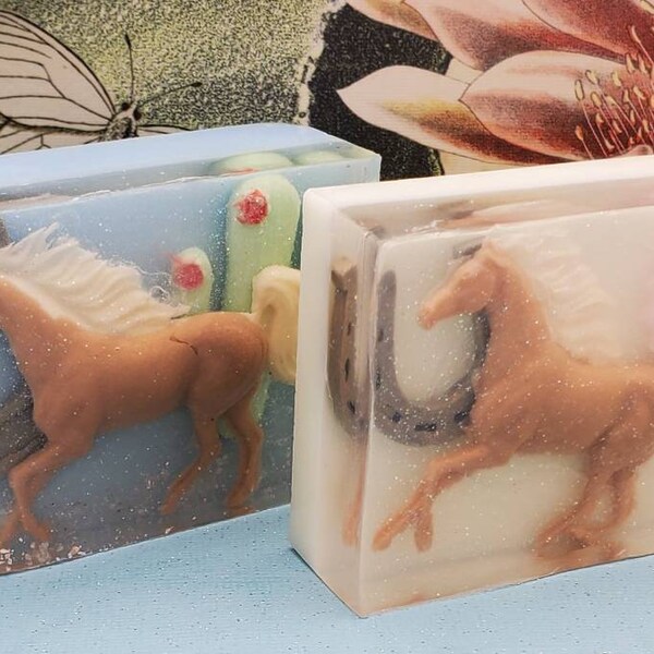 Horse and horseshoe soap