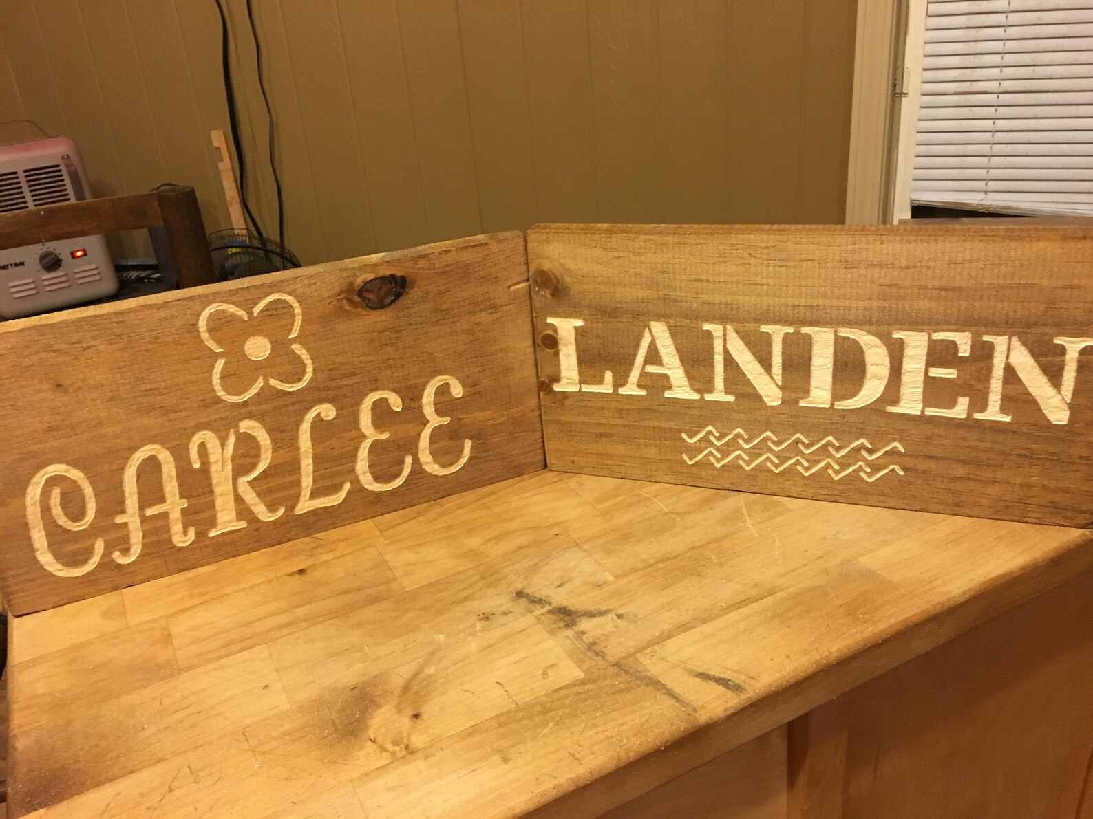 Hand Carved Name Sign Etsy