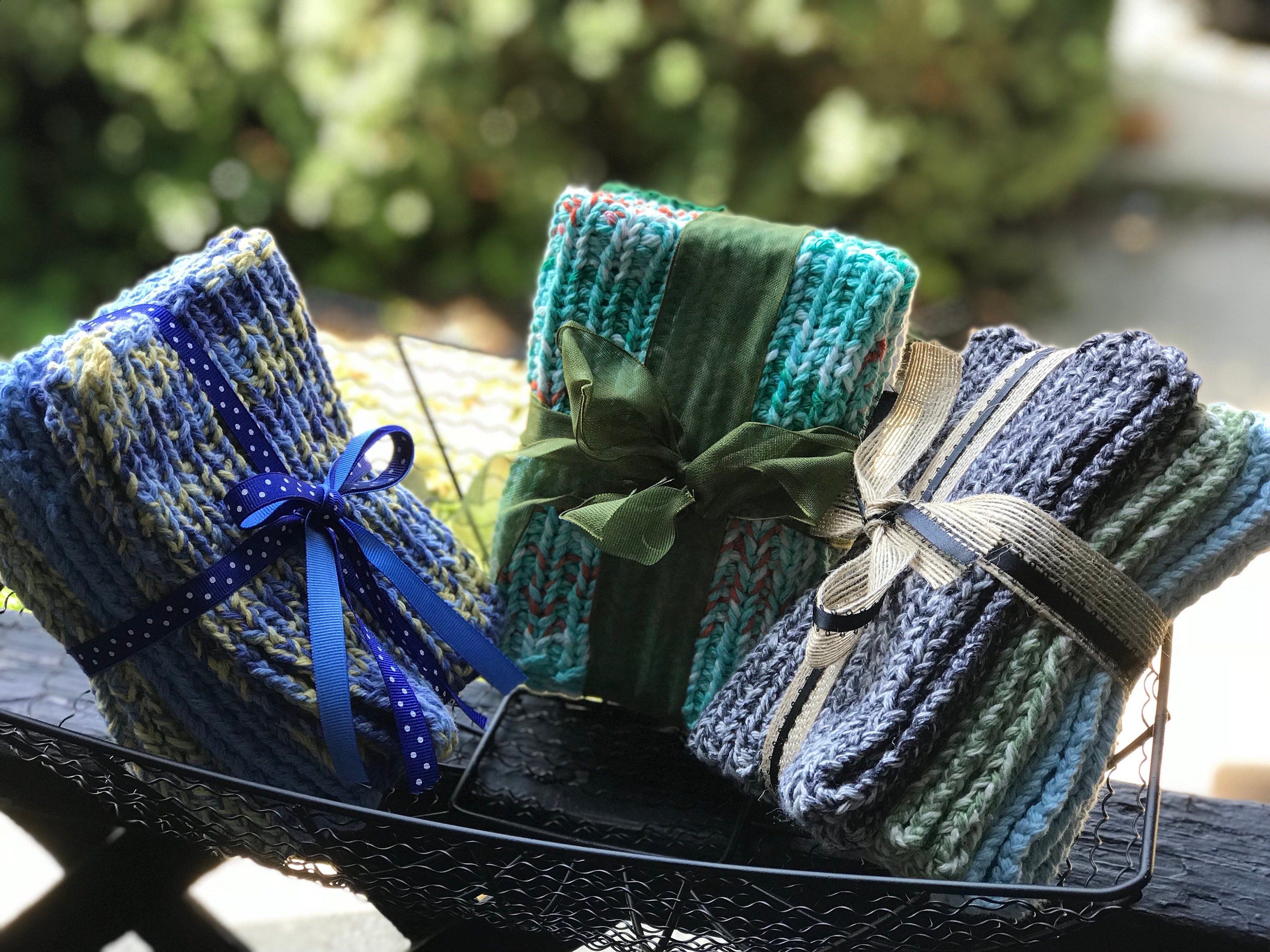 Simple Loom Knit Wash Towel Pattern Etsy