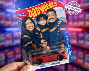 Personalized Hot Wheels Gift | Custom Photo Car for Dad, Birthday, Father’s Day Keepsake