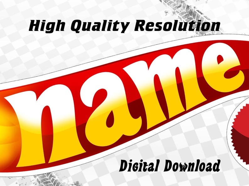 Custom Race Car Name Logo Hot Rod Birthday Logo Personalized Racing ...