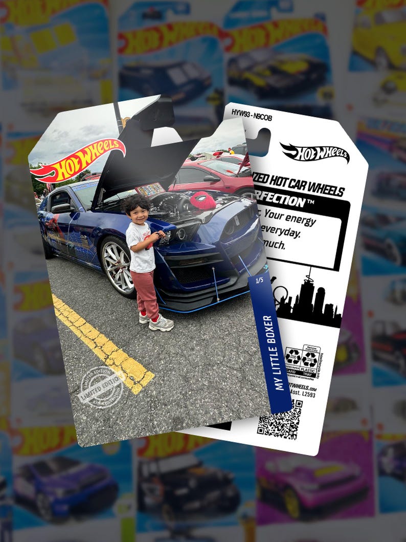 Personalized Toy Cars Style Birthday Blister Pack Custom Hot Wheels ...