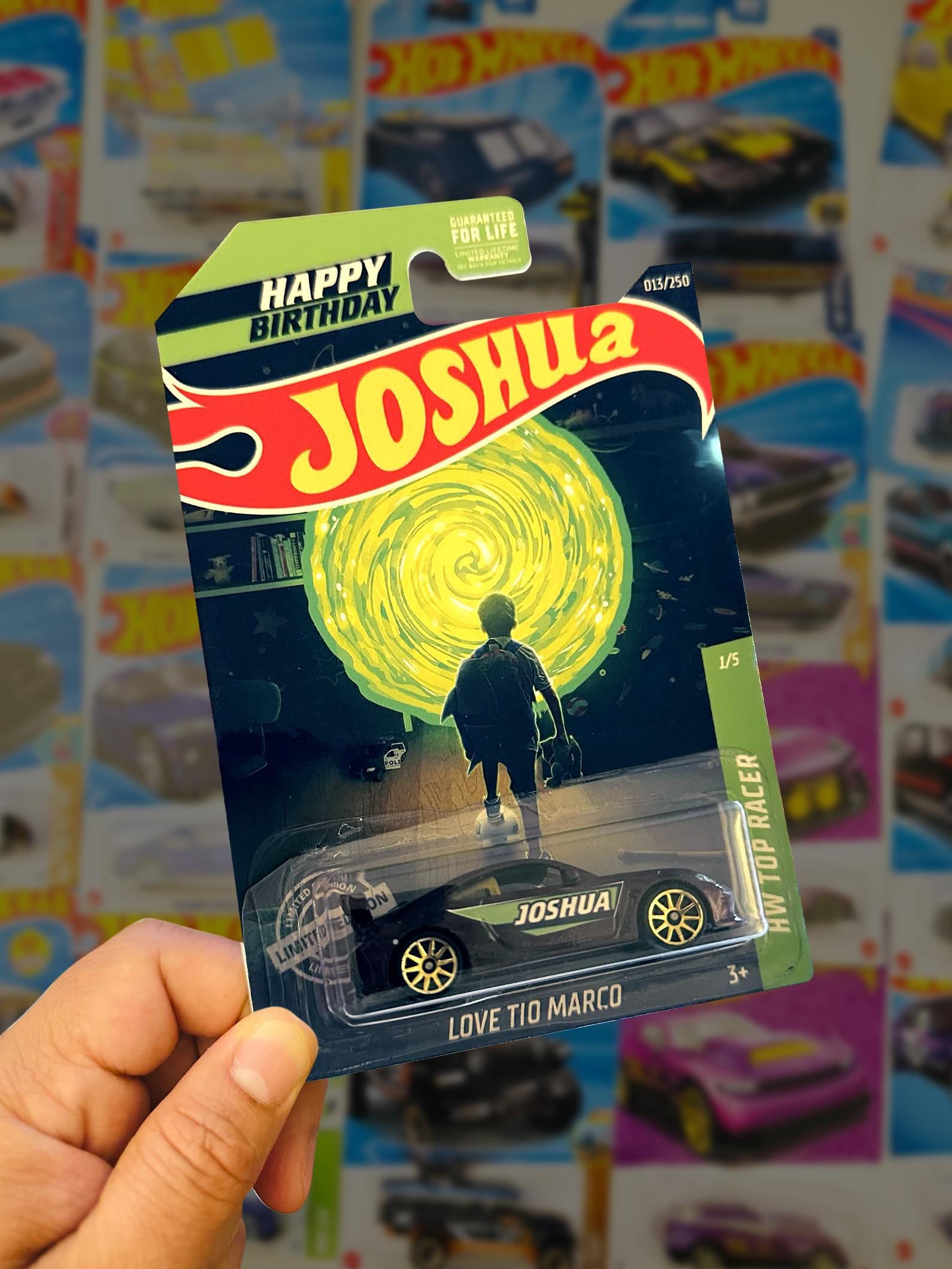 Personalized Gift Cars Style Birthday Blister Pack, Packaging/card