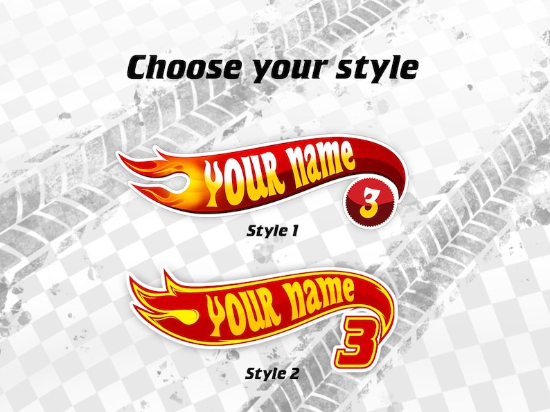 Custom Race Car Name Logo Hot Rod Birthday Logo Personalized Racing ...