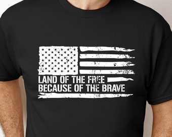 Land of the Free Because of the Brave svg Png Memorial Day Svg Png American Flag svg Png Patriotic svg Independence Day Sublimation Cut File