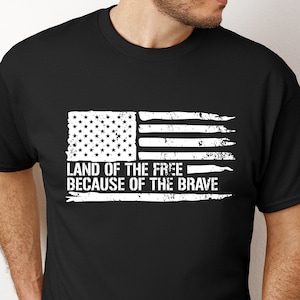 Land of the Free Because of the Brave svg Png Memorial Day Svg Png American Flag svg Png Patriotic svg Independence Day Sublimation Cut File