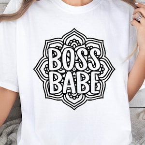 Boss Babe SVG Girl Boss Shirt T-shirt Design PNG SVG Cricut Silhouette Digital File Instant Download