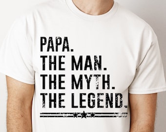 Papa The Man The Myth The Legend SVG PNG #Dadlife Papa svg, Funny svg, Papa png, Father's Day svg, Cut File for Cricut Sublimation File