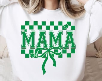Lucky Mama SVG PNG St. Patrick's Day Mama Shirt Design png svg eps dfx jpeg Digital File Instant Download Cut File for Cricut Sublimation