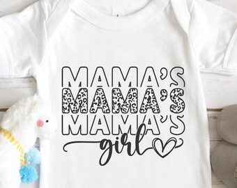 Mama's Girl SVG PNG Leopard Print Mom Svg Mama Svg Girl Mom Svg Mom Of Girls Svg Daughter Svg, Mommy Svg, Girl Mom Shirt Svg