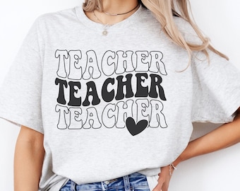 Teacher SVG Teacher PNG Teacher Shirt png Teacher shirt Png, Teacher Appreciation Svg, Teacher Life Svg, Retro Teacher Svg, School Svg