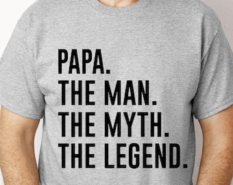 Papa The Man The Myth The Legend SVG PNG #Dadlife Papa svg, Funny svg, Papa png, Father's Day svg, Cut File for Cricut Sublimation File