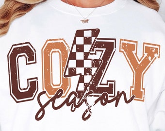 Cozy Season Svg Cozy Season Png, Retro Fall svg Png Pumpkin svg Fall Bow PNG Fall Shirt Png Autumn Girly Png Girl Autumn Sublimation Designs