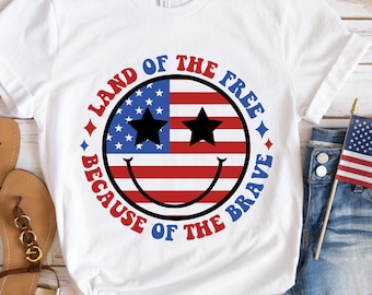 Land of the Free Because of the Brave svg Png Memorial Day Svg Png America svg Png Patriotic svg Independence Day Png Sublimation Cut File