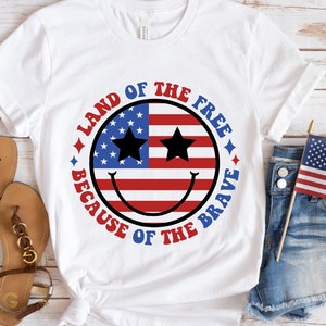 Land of the Free Because of the Brave svg Png Memorial Day Svg Png America svg Png Patriotic svg Independence Day Png Sublimation Cut File