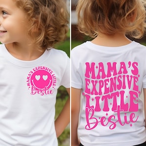 Mama's Expensive Little Bestie Svg Png, Pocket and Back Svg Png, Trendy Svg Png, Funny Toddler Shirt, Digital Download
