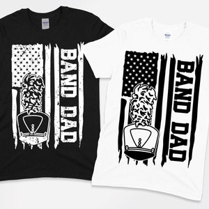 Band Papa SVG Band Papa PNG Blaskapelle Papa Shirt Design Drumline Papa Png SVG Digitale Datei Schnittdatei für Cricut Sublimation Bild 1
