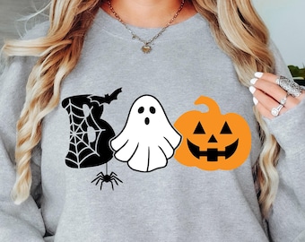 Boo SVG PNG, Halloween SVG, Halloween PNG Spook SVG, Spooky SVG, Pompoen SVG, Spinnenweb SVG, Vleermuis SVG, PNG, SVG-bestand voor Cricut, Sublimatie