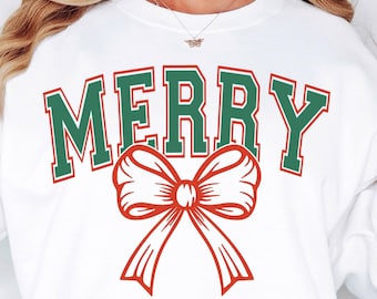 Merry Svg Merry Png Christmas SVG PNG Coquette Bow Png Svg, Christmas Shirt SVG Png Christmas Tree Svg Christmas png Download Cut File
