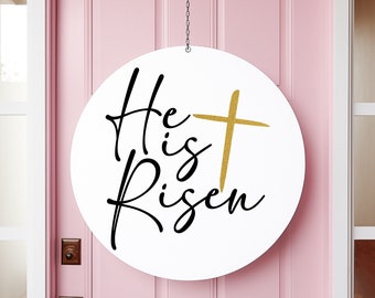 He Is Risen Svg He is Risen PNG, Christian Easter Svg Files, Easter Door Hanger Svg, Door Sign Svg, He Is Risen Sign Svg, Easter Sign Svg