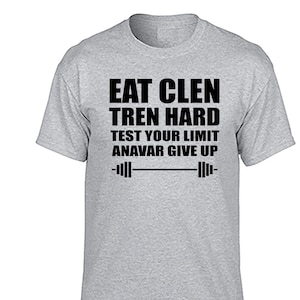 Eat Clen Tren Hard SVG Workout girl T-shirt Design PNG SVG Digital File Instant Download