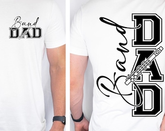 Band Papa SVG Band Papa PNG Blaskapelle Papa Shirt Design Flöte Papa Png SVG Digitale Datei Schnitt Datei für Cricut Sublimation