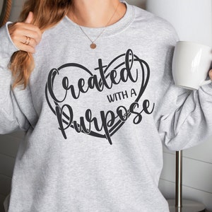 Created With a Purpose SVG Created With a Purpose PNG, Christian Religious Digital Image jpeg dfx eps Cricut Cameo Silhouette